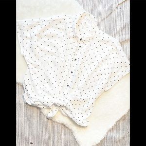 4/30 Deal !White polka dot top